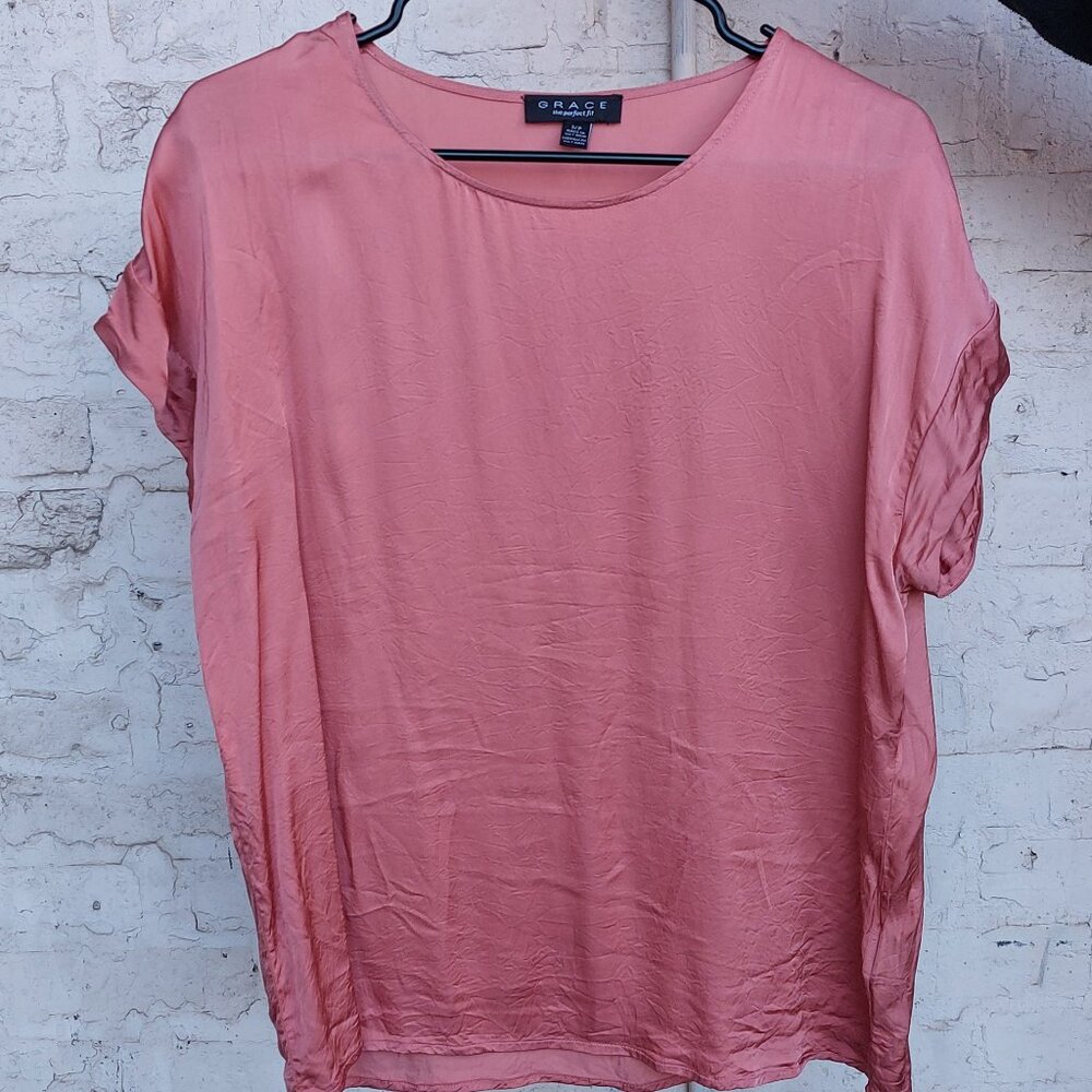 Flowy satin blouse